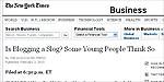 NYT: Is Blogging a Slog